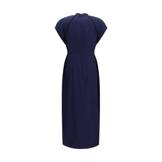 Alessandra Rich Blue Silk Casual Dress