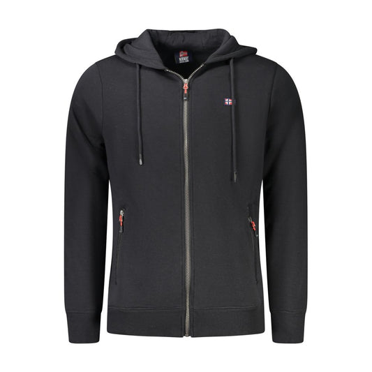Norway 1963 Black Cotton Men's Hooded Sweatshirt