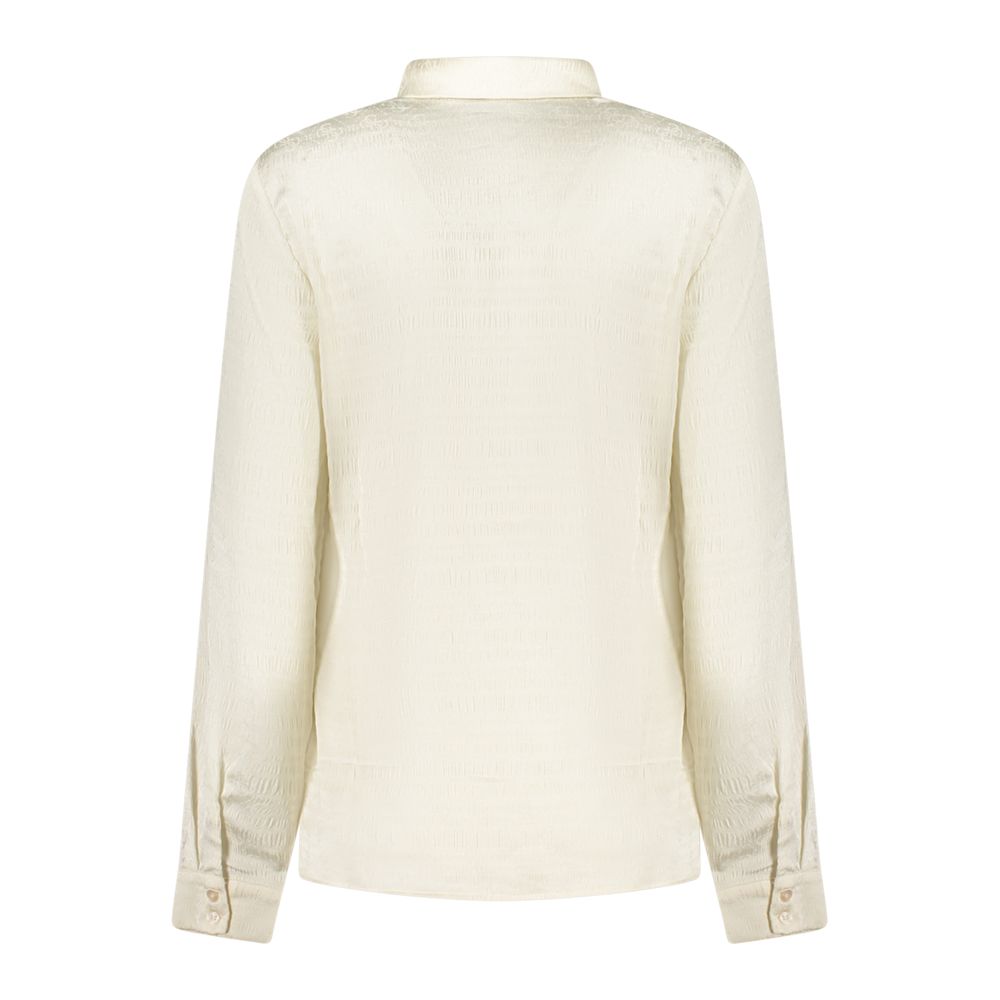 Guess Jeans White Polyester Dress Shirt