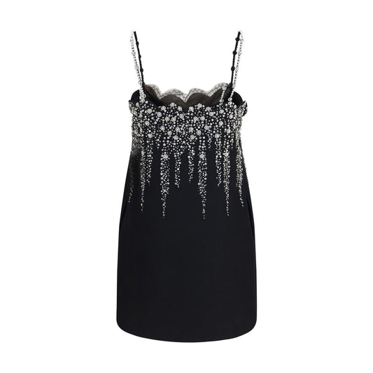 Valentino Garavani Black Wool Oves Aries Cocktail Dress