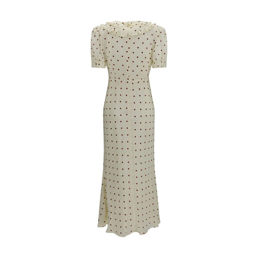 Alessandra Rich Beige Silk Casual Dress