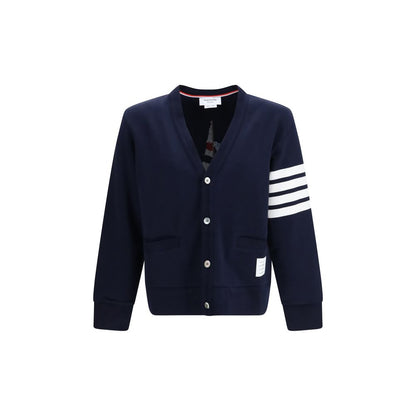 Thom Browne Blue Cotton Cardigan