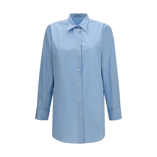 Prada Blue Cotton Dress Shirt