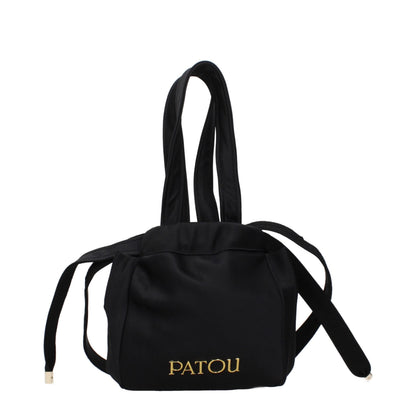 Patou Black Fabric Handbag
