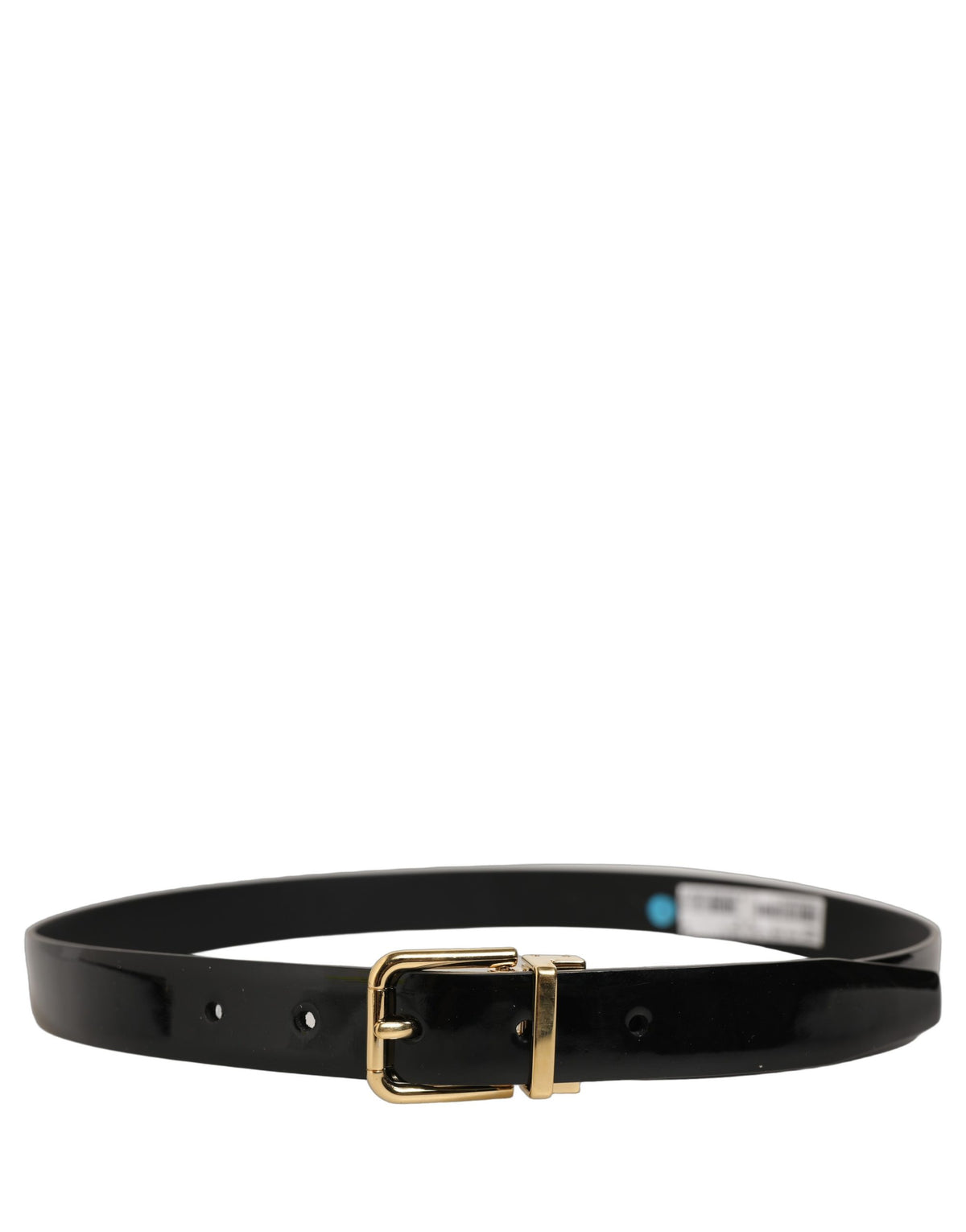 Dolce & Gabbana Gürtel aus schwarzem Leder mit goldfarbener Schnalle