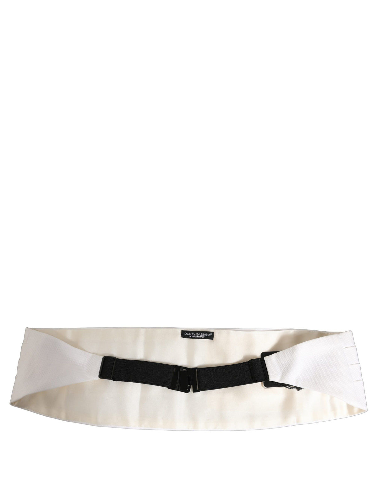 Dolce & Gabbana Weißer breiter Herren-Hüftgurt aus Baumwolle (Kummerbund)