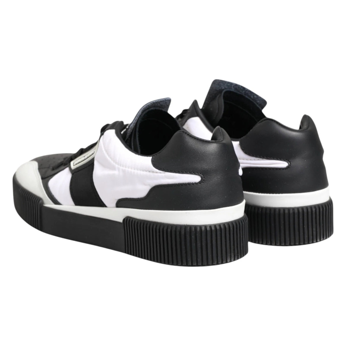 Dolce & Gabbana Schwarz Weiß MIAMI Low Top Herren-Sneakers Schuhe