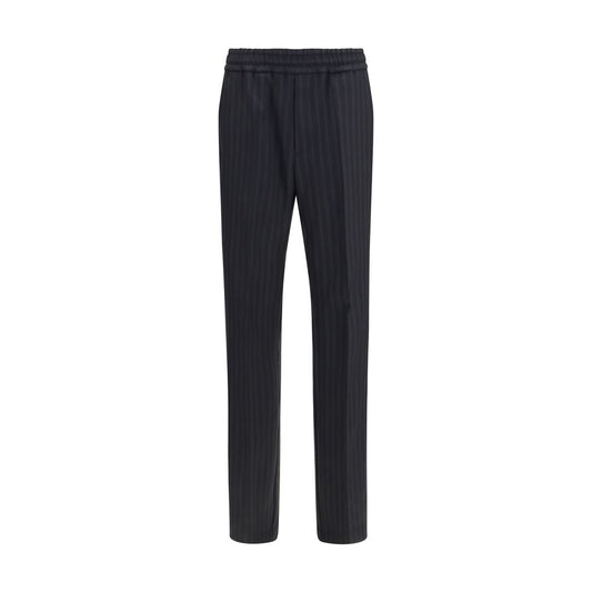 Versace Black Wool Oves Aries Dress Pants