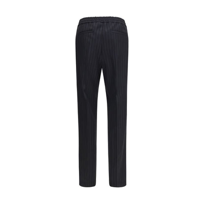 Versace Black Wool Oves Aries Dress Pants