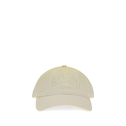 Ganni Beige Cotton Cap (Baseball Hat)