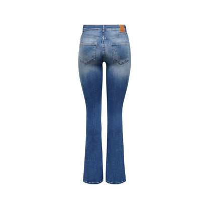 Only Blue Cotton Bootcut Jeans