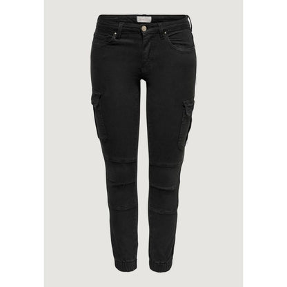 Only Black Cotton Cargo Pants