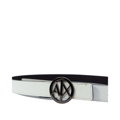 Armani Exchange Black Polyester Thin Belt