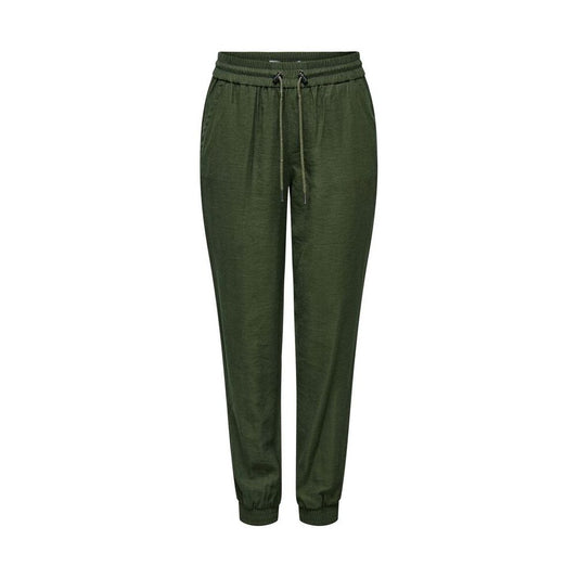Only Green Viscose Casual Pants