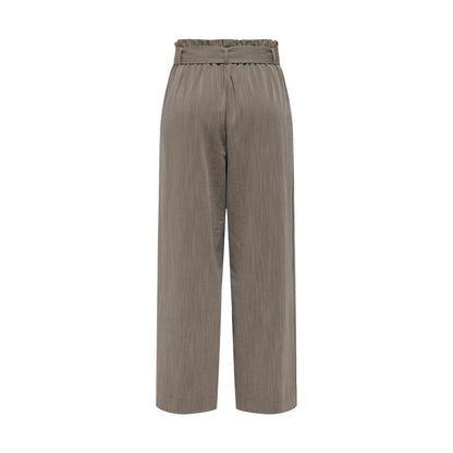 Only Beige Viscose Casual Pants