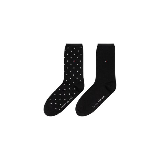 Tommy Hilfiger Black And White Cotton Socks