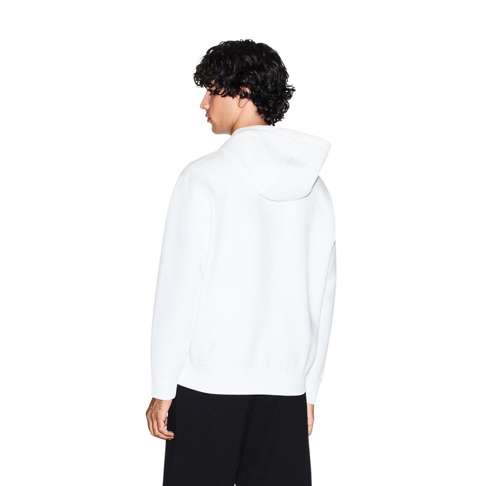 Armani Exchange Weißer Kapuzenpullover aus Baumwolle