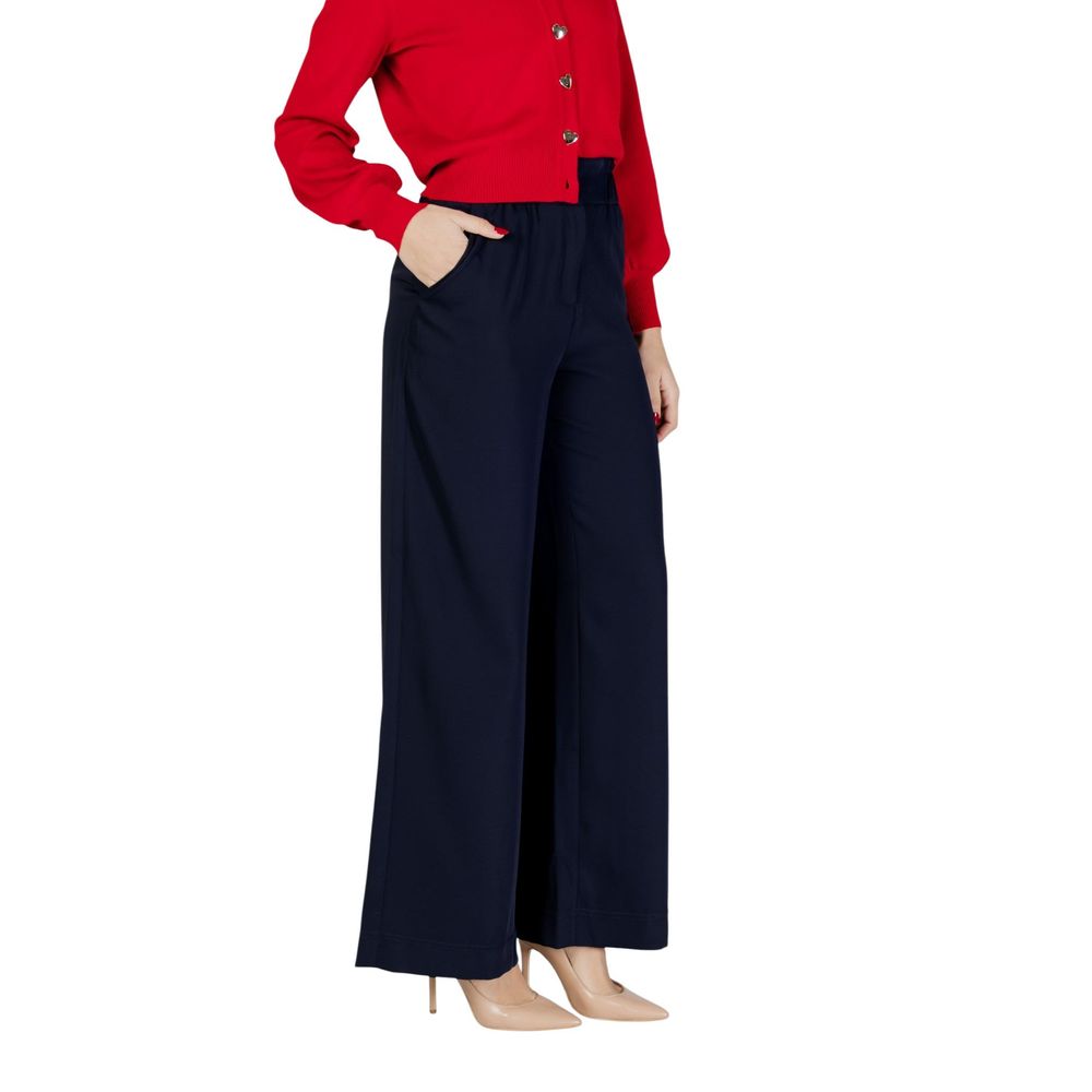 Morgan De Toi Blue Polyester Casual Pants