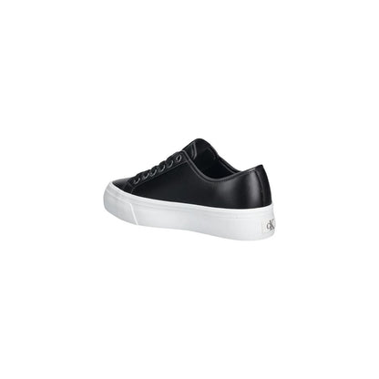 Calvin Klein Jeans Black Leather Low Top Sneakers