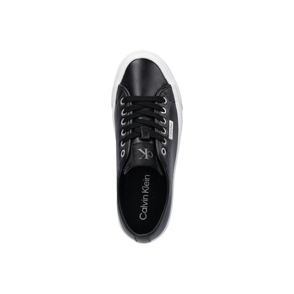 Calvin Klein Jeans Black Leather Low Top Sneakers