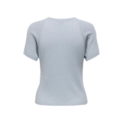Jacqueline De Yong Blue Viscose T-Shirt