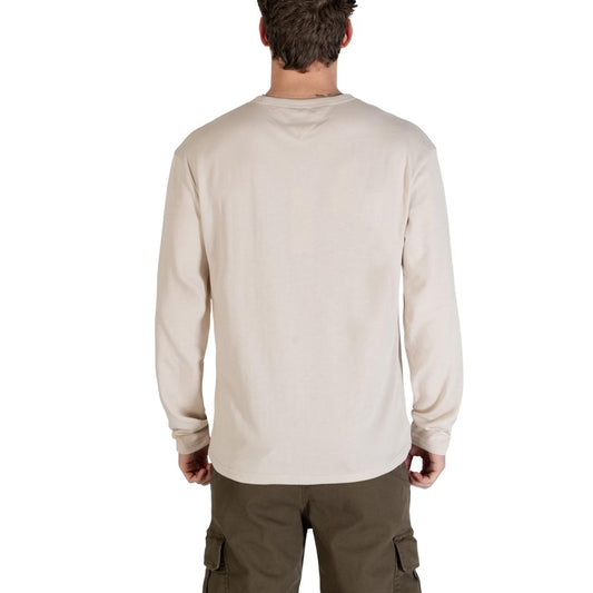 Tommy Hilfiger Jeans Beige Recycled Cotton Long Sleeve T-Shirt