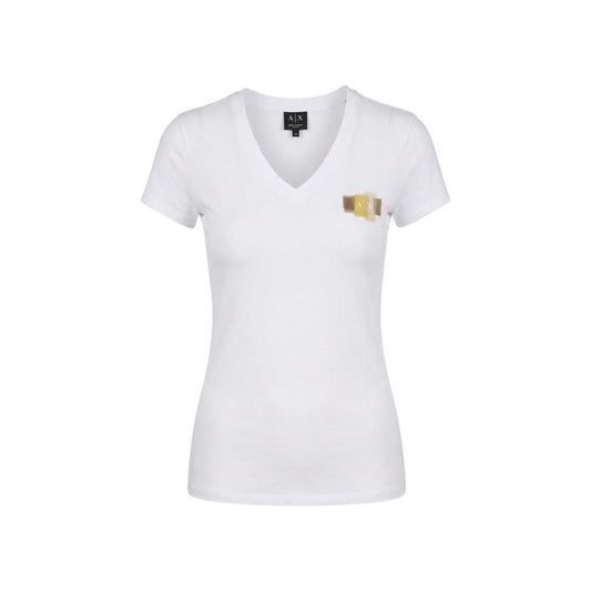 Armani Exchange White Cotton T-Shirt