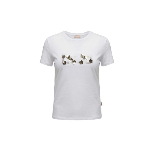 Liu Jo Cream Cotton T-Shirt