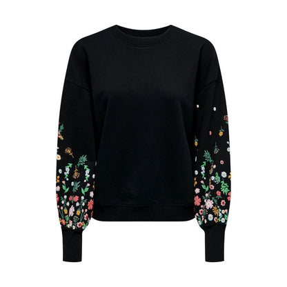 Only Black Cotton Sweatshirt