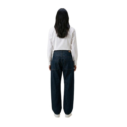 Replay Blue Cotton Mom Jeans
