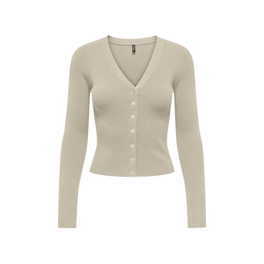 Only Beige Viscose Cardigan
