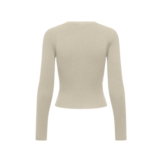 Only Beige Viscose Cardigan