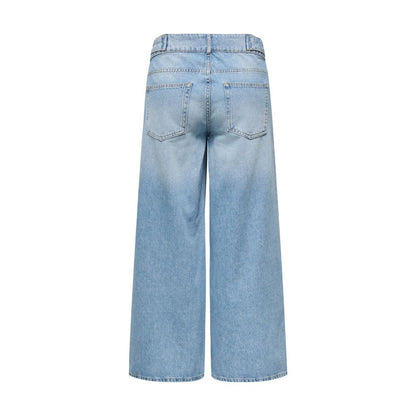Only Light Blue Cotton Mom Jeans