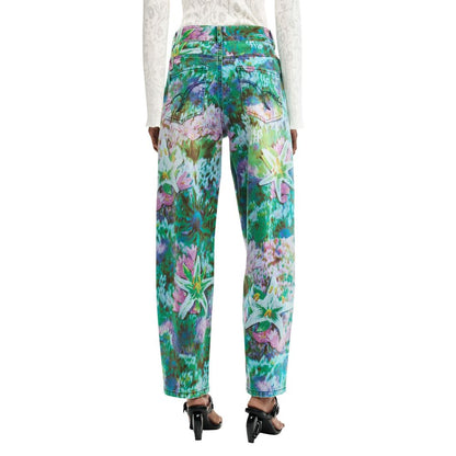 Desigual Blue Cotton Mom Jeans
