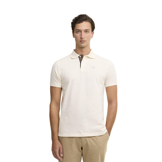 Barbour Cream Cotton Polo Shirt