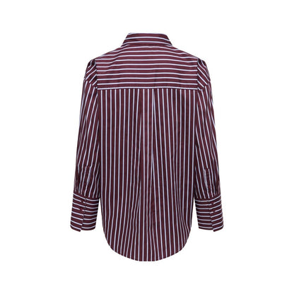 Jacqueline De Yong Bordeaux Cotton Blouse