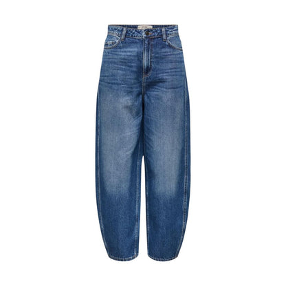 Jacqueline De Yong Blue Cotton Mom Jeans