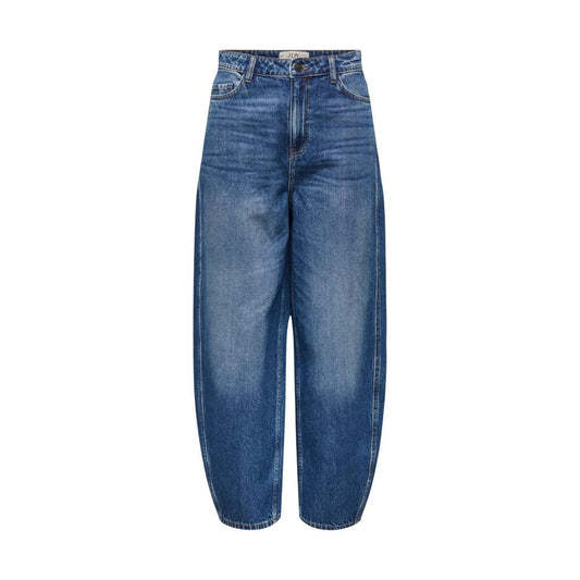 Jacqueline De Yong Blue Cotton Mom Jeans