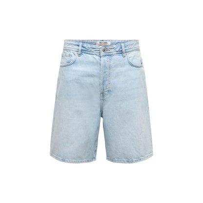 Only & Sons Light Blue Organic Cotton Bermuda Shorts