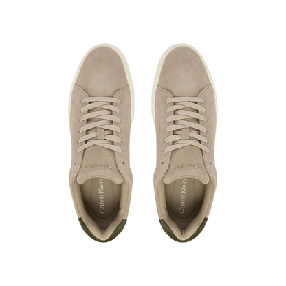 Calvin Klein Jeans Gray Leather Low Top Sneakers