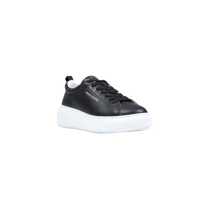 Armani Exchange Black Leather Low Top Sneakers