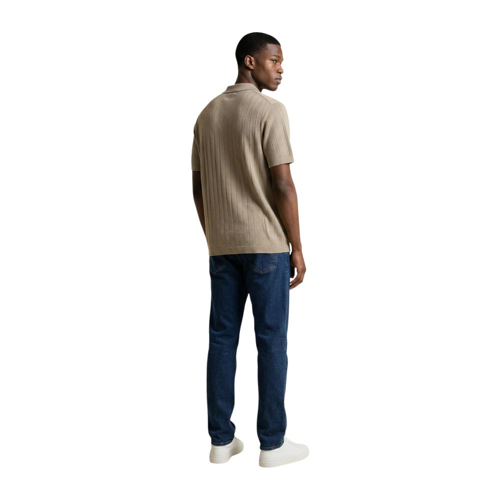 Armani Exchange Beige Cotton Polo Shirt