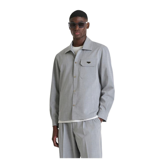 Antony Morato Gray Polyester Dress Shirt