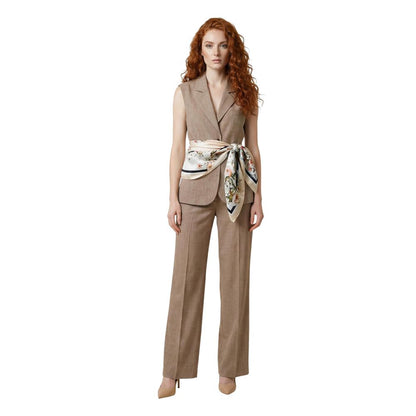 Liu Jo Beige Viscose Dress Pants