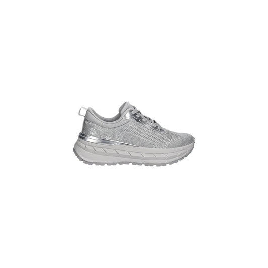 Guess Silver Polyester Chunky Sneakers