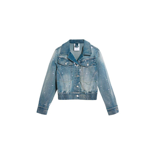 Desigual Blue Elastane Denim Jacket