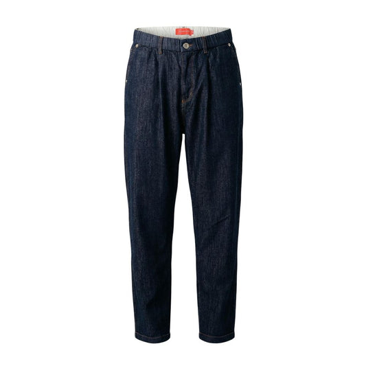 Gianni Lupo Blue Cotton Casual Pants