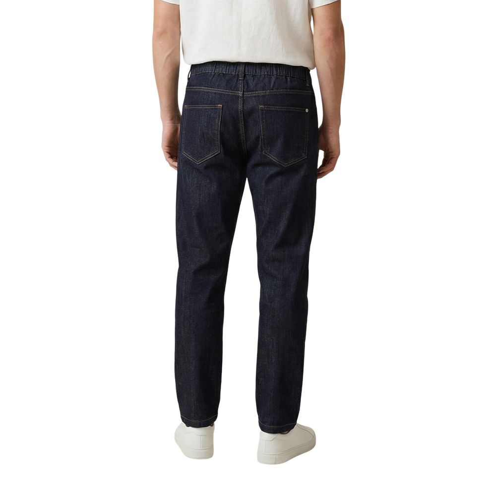Gianni Lupo Blue Cotton Casual Pants