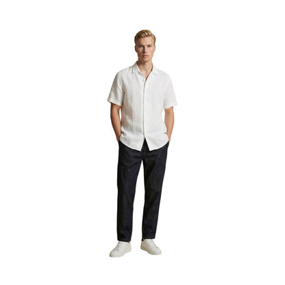 Gianni Lupo Blue Cotton Casual Pants