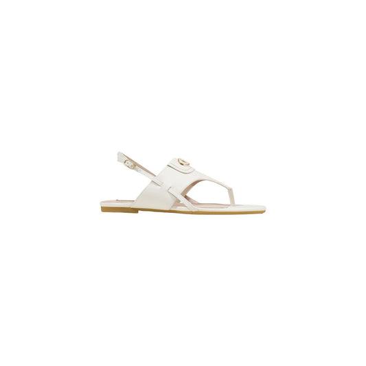 Liu Jo Beige Leather Flat Sandals